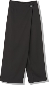 RACEA アシンメトリーフロントタックパンツ