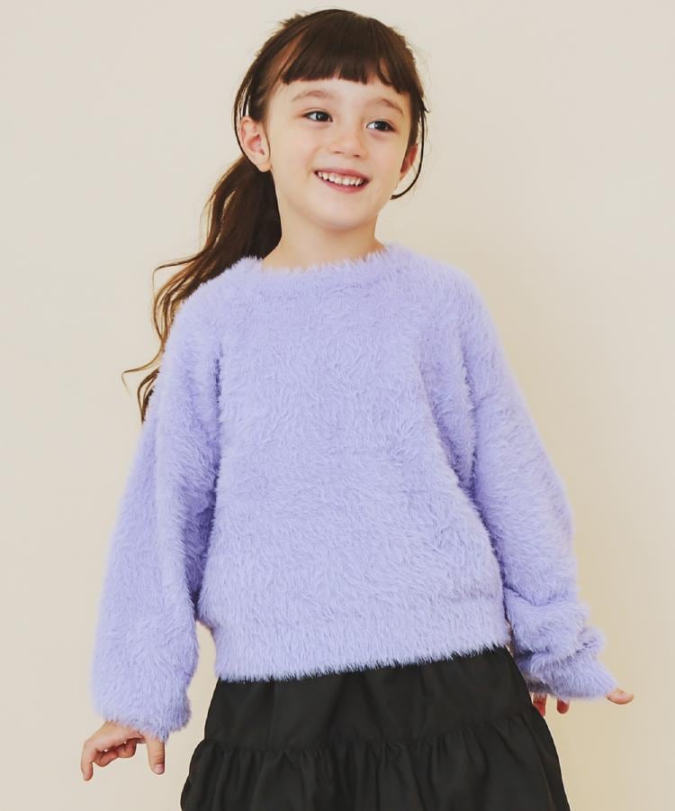 【130・150】フェザークルーネックニット