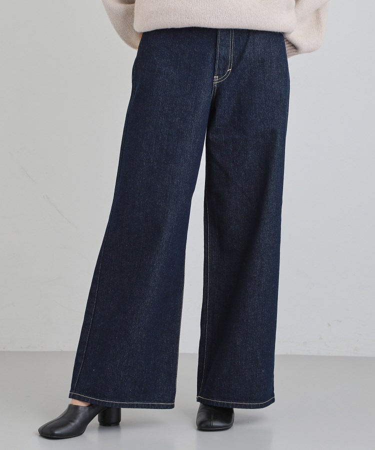 【Lee】デニムワイドパンツ