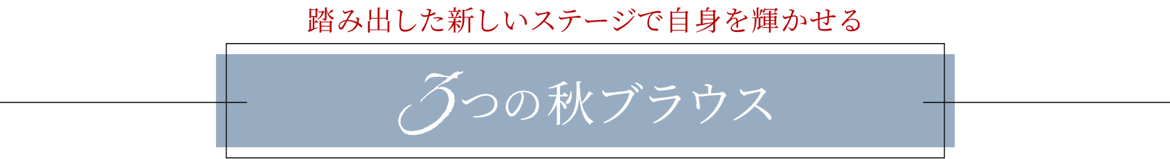 3つの秋ブラウス