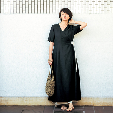 Outersunset リネンラップワンピース Kobunsha Select Shop Outersunset リネンラップワンピース