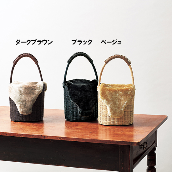 S Girasole ファー付きカゴバッグ Kobunsha Select Shop S Girasole ファー付きカゴバッグ