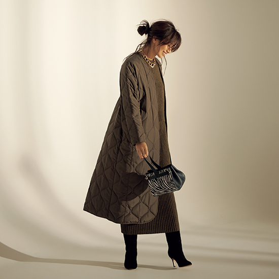 N O R C キルティングノーカラーコート Kobunsha Select Shop N O R C キルティングノーカラーコート