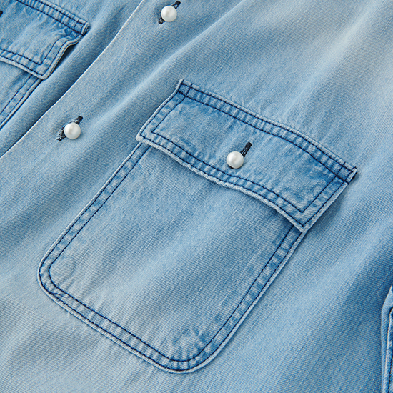 Dolce パールボタンデニムシャツ Kobunsha Select Shop Dolce パールボタンデニムシャツ