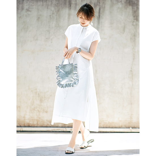 S Girasole 後ろティアードシャツワンピース Kobunsha Select Shop S Girasole 後ろティアードシャツ ワンピース