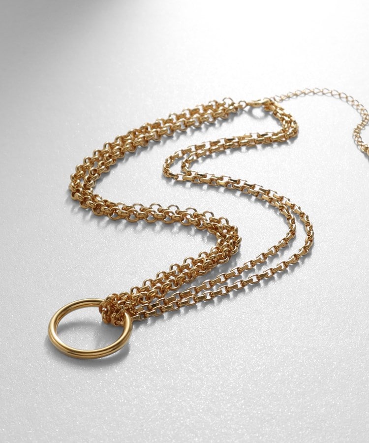 シルバー サークルモチーフ ダブルチェーンチョーカー GP | KOBUNSHA