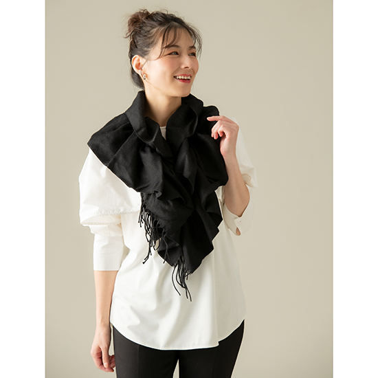 ●THEAIRTOWN● Hancock Prill Scarf Top フリルスカーフシャツ CIAOPANIC スカーフ バンダナ マルチWAYチェックフリルビッグ