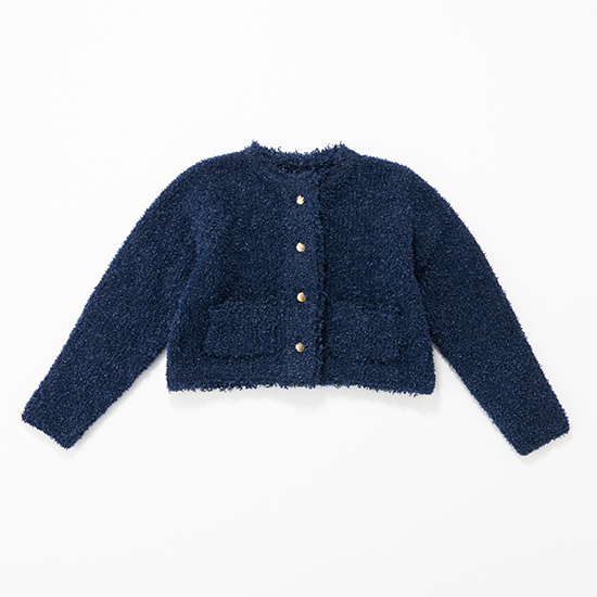 優待価格[THREE SQUARE]ファンシーヤーンニットジャケット