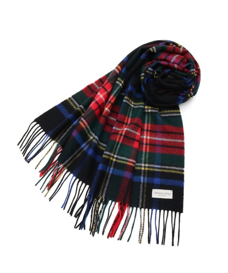 新品 Johnstons of Elginカシミヤ チェック マフラー Johnstons of Elgin カシミヤ タータンチェックマフラー