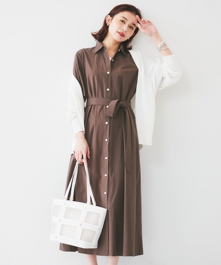 ♥Sarahwear ブラウン系チェック シャツワンピース
