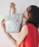 メタリックメッシュトート