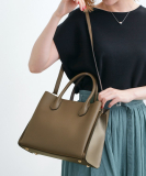 【人間工学】中仕切りバイカラー2WAYトート