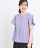 【E‐QUALITY】ドライタッチスキッパーネックブラウス