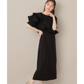 アシメフリルTシャツワンピース