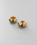 "シルバー ハギーフープ リッジピアス GP"