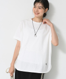 【洗える】シャツテール半袖Tシャツ