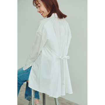 "優待価格[TORRAZZO DONNA]Hybrid pleats shirt tops"