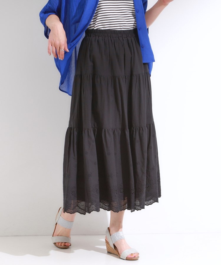 ◆送料・関税込み◆Sea N.Y レース刺繍入り ティアードスカート SELECT】コットン刺繍レーススカート スカート ＆ LOVE CLOSET