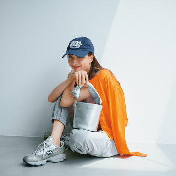 [perche]リボンハンドル2WAYバケツショルダーバッグ