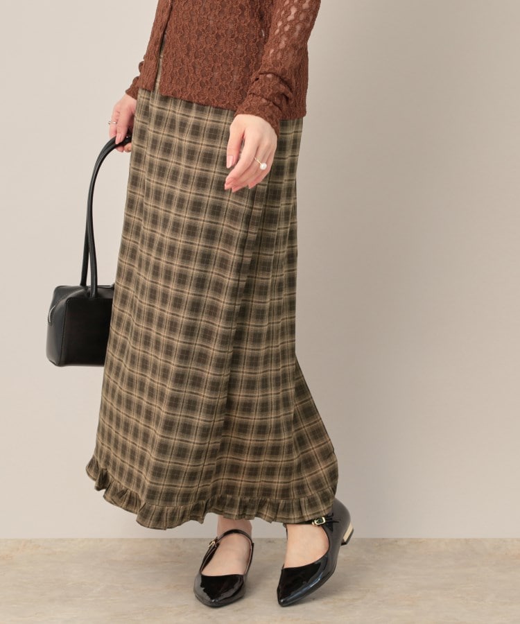 Journal Standard message チェックフリルスカート Amilige スカート コルセット風フリルチェックスカート
