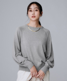 "【8色展開／コンパクト丈】レーヨン混 コクーンニット"