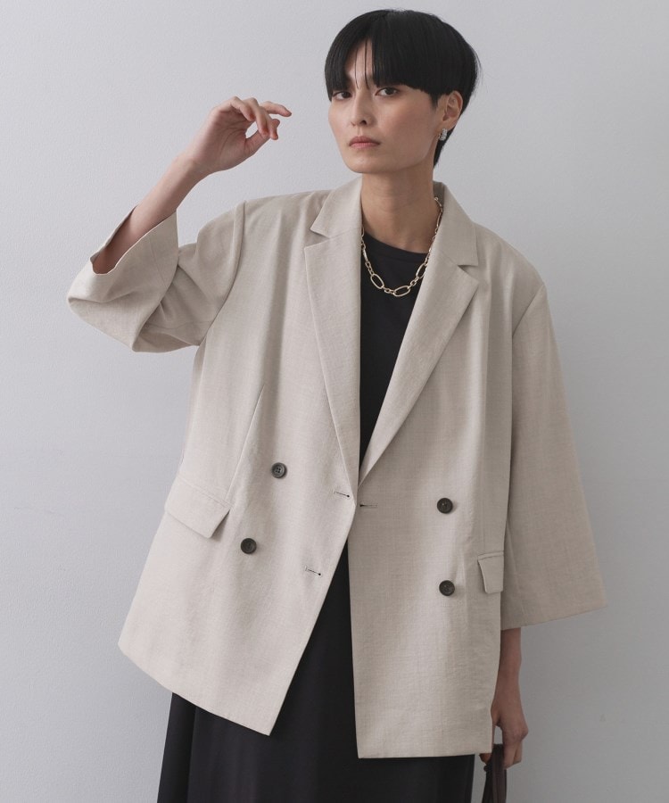 allureville リネンダブルジャケット リネンライクテーラードジャケット|allureville OFFICIAL SITE