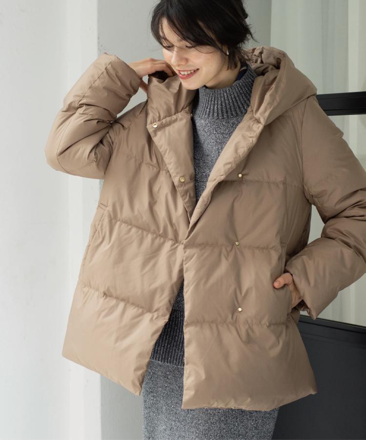 【新品未使用】LaTotalite フードミドルダウンコート　サイズ36 撥水フードミドルダウンコート【防風/抗菌防臭/洗濯機OK】《S～LL