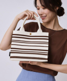 トーンリズムニット／大人ボーダー柄／ニットバック