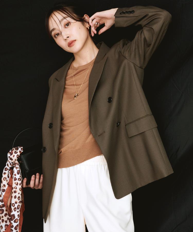 ウールライク ダブルブレストジャケット