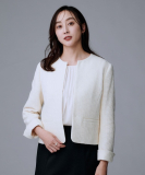 【セットアップ可/通勤スーツ/セレモニー】ツイードジャケット