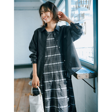 [ALEGRE]オーバーサイズシアーシャツ