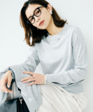 【洗える/ウール100%】クルーネックウールニット