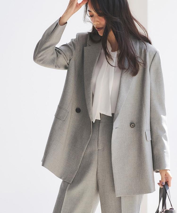 【単品使いOK◎／ライトアウター／セットアップ可】リラクシーメランジジャケット