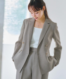 《Oggi掲載》ダブルブレストテーラードジャケット/セットアップ対応可【洗える】