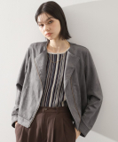 "スエードライク ライダースジャケット"