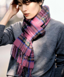 【名品／定番人気】ウールチェックマフラー
