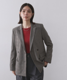 グレンチェックダブルジャケット/セットアップ対応可【洗える】