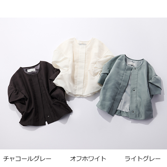 [Verseau]オーガンジーツイストスリーブブラウス