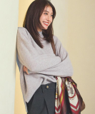 【洗える】ふんわりウール混オーバーサイズニット
