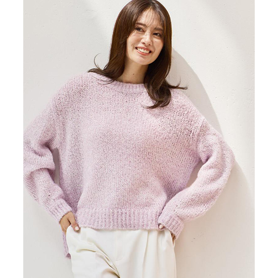 【一枚で着映え◎／ゆったり着られるワンサイズ】スパンコール×ラメニット