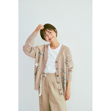 "[TORRAZZO DONNA]Happy Embroidery Knit Cardigan"