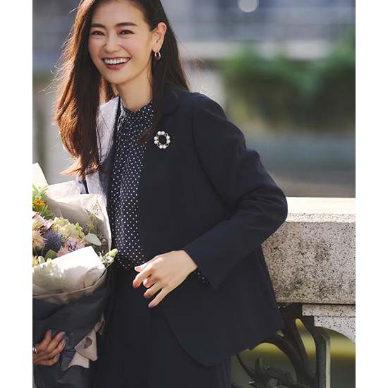 【フォーマル／入卒／セットアップ可】ノーカラージャケット