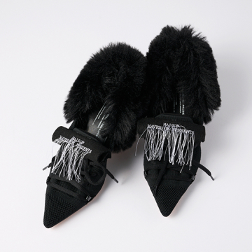 "[MAISON MAVERICK PRESENTS]Furry Heel Pumps"