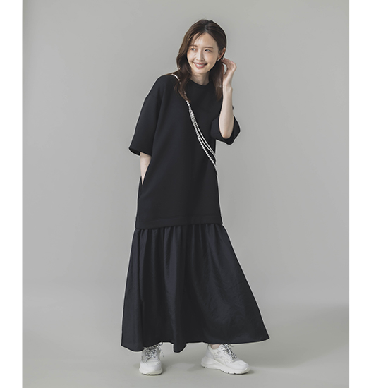 [MICA&DEAL]【ウォッシャブル】ドッキングワンピース