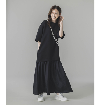 [MICA&DEAL]【ウォッシャブル】ドッキングワンピース