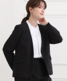 【洗濯機可/イージーケア/ストレッチ】きちんと楽に。カットジョーゼットジャケット