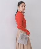 【11色展開】フェイクファースクエアミニポシェット