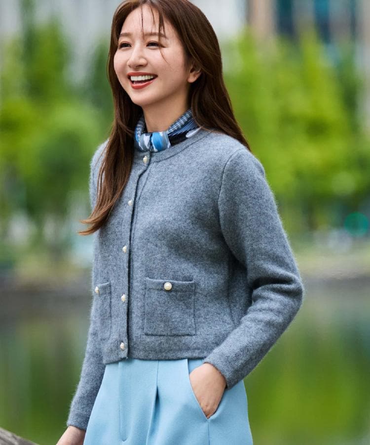 【手洗い可】ジャケット風カーディガン