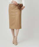 【レザー調】ナロータイトスカート