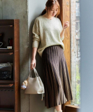 【手洗い可】ニットフレアスカート